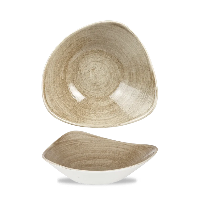 Churchill Stonecast Patina Antique Taupe Lotus kom 24 cm – taupe serveerkom voor de horeca