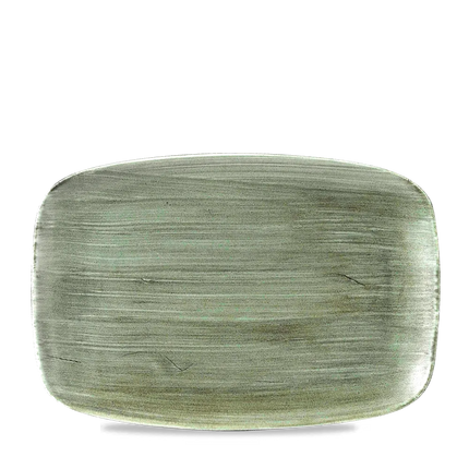 Churchill Stonecast Patina Green chef's langwerpig bord 30 cm – groen serveerbord voor fine dining