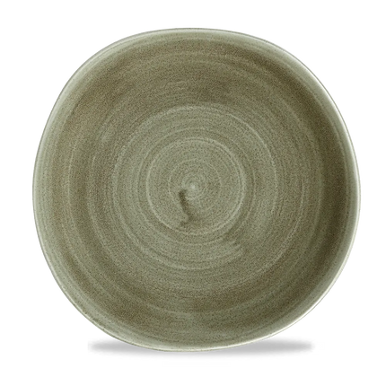 Stonecast Patina Green Round Trace Plate 26.4cm 12/box