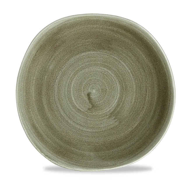 Stonecast Patina Green Round Trace Plate 26.4cm 12/box