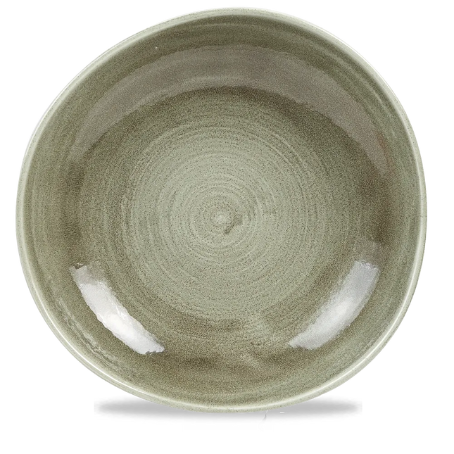 Churchill Stonecast Patina Green Trace bord 28,6 cm – groot groen bord met structuur voor de horeca