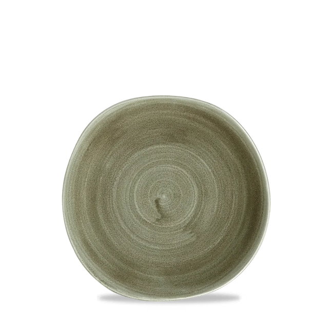 Churchill Stonecast Patina Green Trace bord 18,6 cm – klein groen bordje voor restaurants