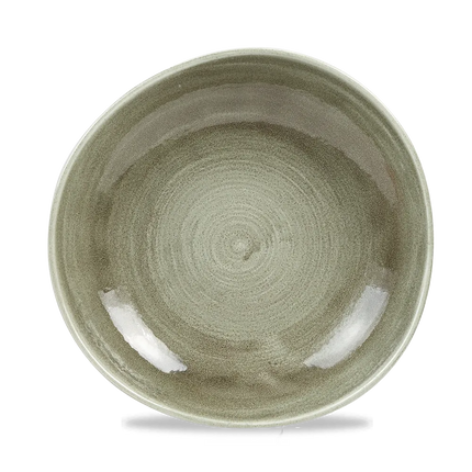 Churchill Stonecast Patina Green Trace kom 25,5 cm – groene serveerkom voor restaurants