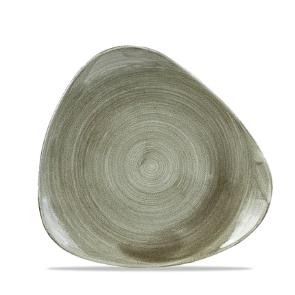 Churchill Stonecast Patina Burnished Green Lotus bord 20 cm – groen bordje voor de horeca