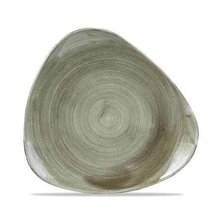 Stonecast Patina Burnished Green Lotus Plate 23cm 12/box