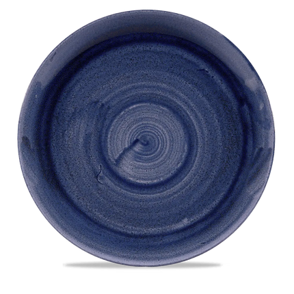 Churchill Stonecast Patina Cobalt Blue Evolve coupebord 29 cm – groot kobaltblauw bord voor de horeca