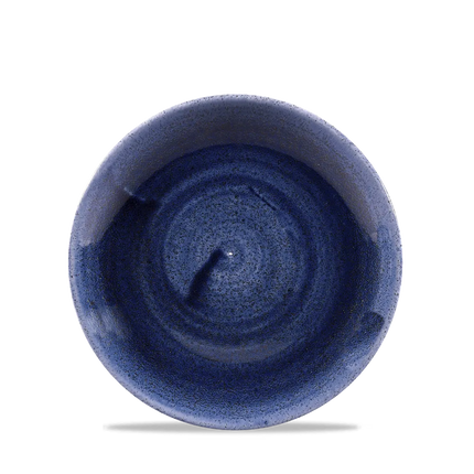 Churchill Stonecast Patina Cobalt Blue Evolve coupebord – kobaltblauw bord voor fine dining