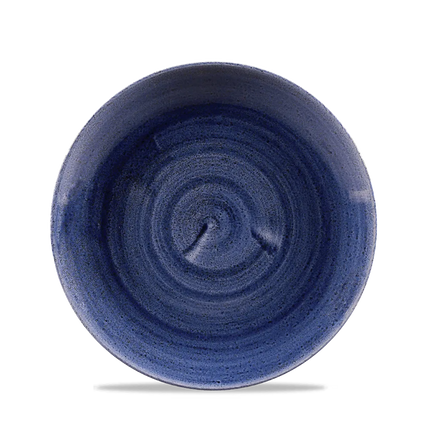 Churchill Stonecast Patina Cobalt Blue Evolve coupebord 22 cm – kobaltblauw dessertbord