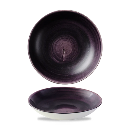 Churchill Stonecast Deep Purple coupekom Ø 18,2 cm – randloze gespikkelde kom voor bijgerechten