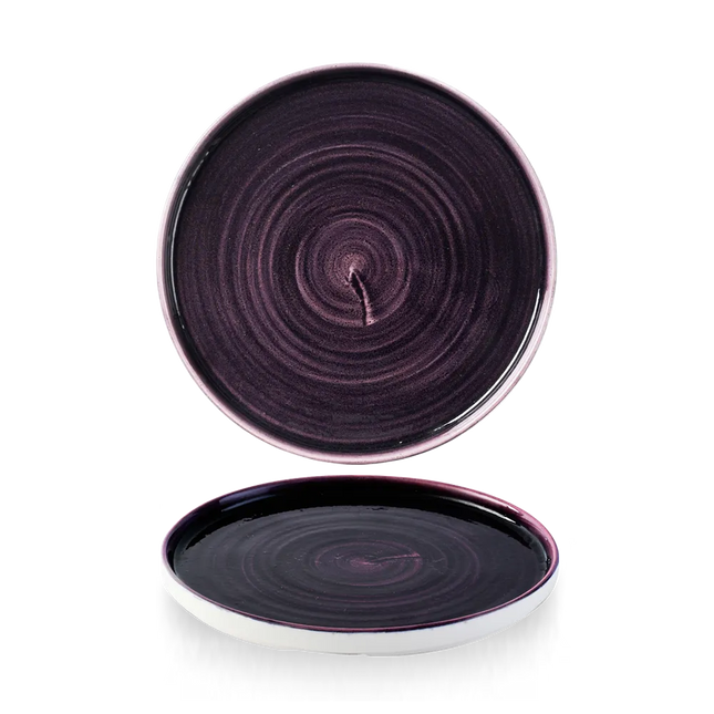 Stonecast Patina Deep Purple Walled Plate 21cm 6/box