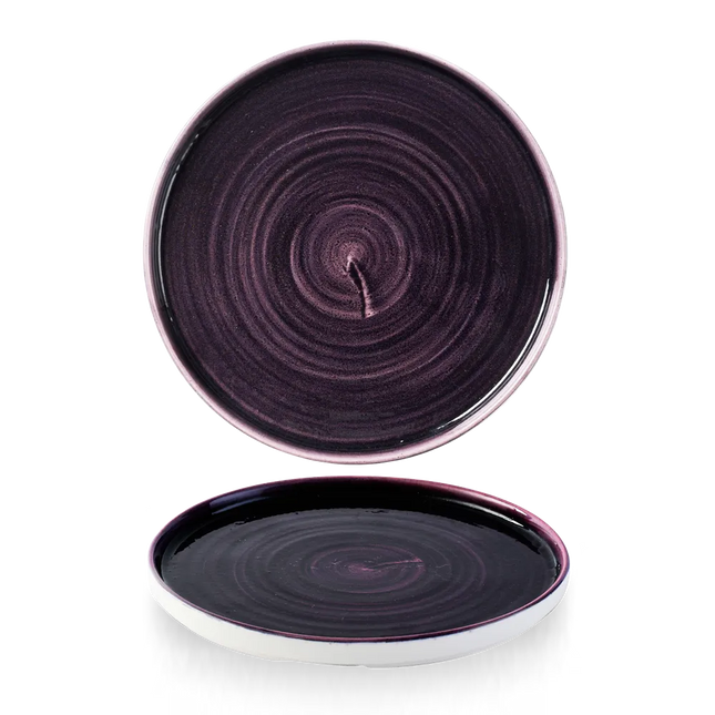 Stonecast Patina Deep Purple Walled Plate 26cm 6/box
