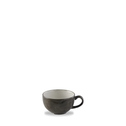 Churchill Stonecast Iron Black cappuccinokopje 227ml – gespikkeld stoneware met reactief glazuur voor bars