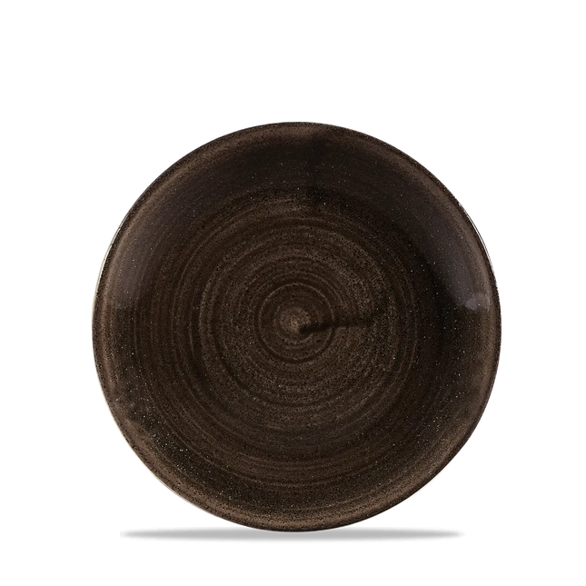 Stonecast Patina Iron Black Evolve Coupe Plate 17cm 12/box