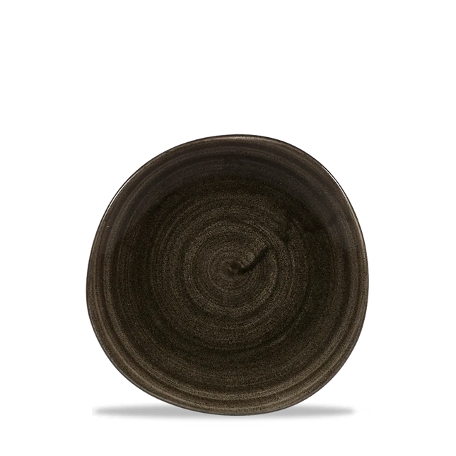 Stonecast Patina Iron Black Round Trace Plate 18.6cm 12/box