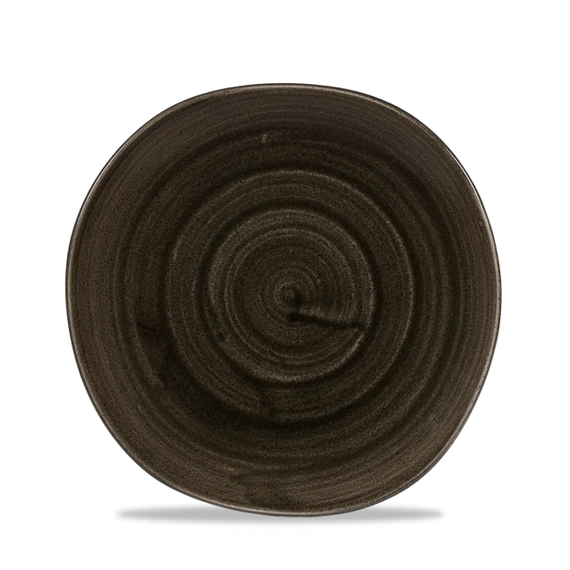 Stonecast Patina Iron Black Round Trace Plate21cm 12/box