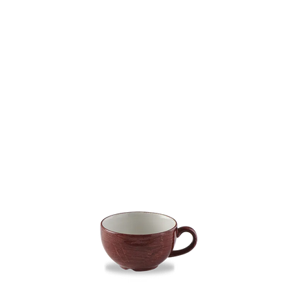 Churchill Stonecast Red Rust cappuccinokopje 227ml – gespikkeld stoneware met reactief glazuur voor lunchrooms