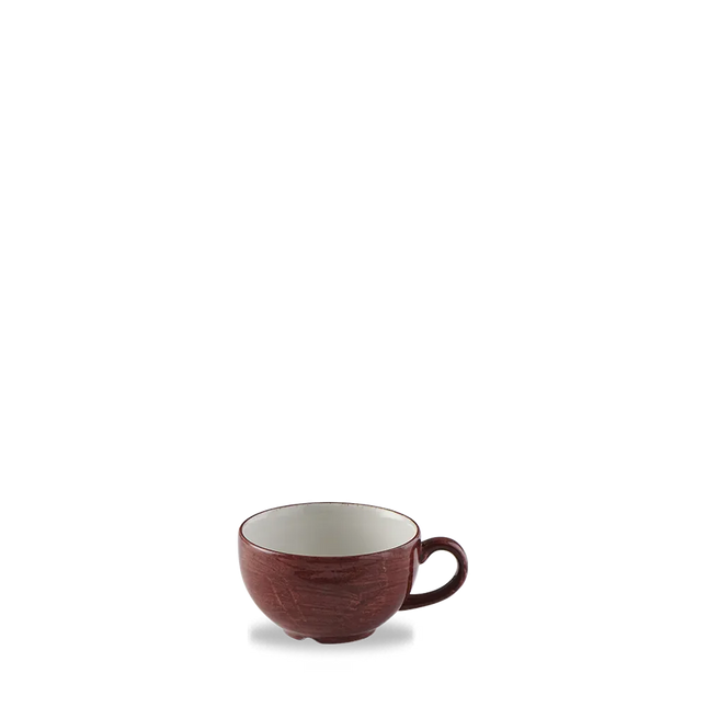 Churchill Stonecast Red Rust cappuccinokopje 227ml – gespikkeld stoneware met reactief glazuur voor lunchrooms