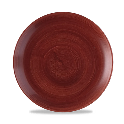 Stonecast Patina Red Rust Evolve Coupe Plate 12/box