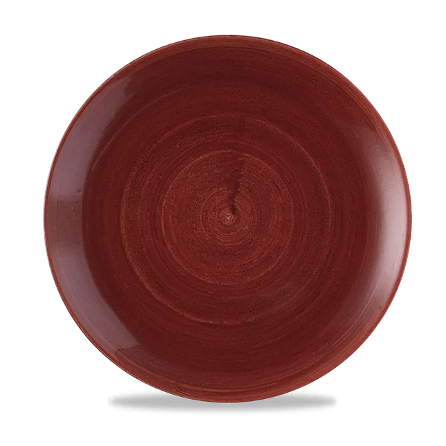 Stonecast Patina Red Rust Evolve Coupe Plate 12/box