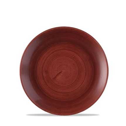 Churchill Stonecast Red Rust randloos coupebord 17cm – gespikkeld stoneware met reactief glazuur voor fine dining