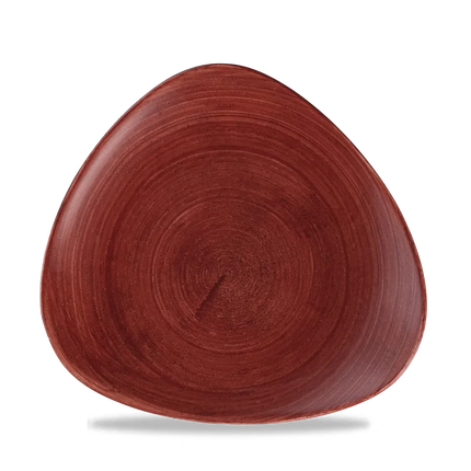 Churchill Stonecast Red Rust lotusvorm bord 23cm – gespikkeld stoneware met reactief glazuur voor brasseries
