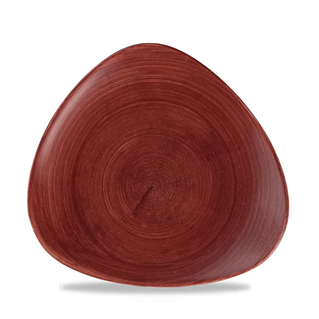 Churchill Stonecast Red Rust lotusvorm bord 23cm – gespikkeld stoneware met reactief glazuur voor brasseries