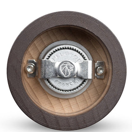 Peugeot Paris molen chocolat 12 cm – detailfoto van de gelakte beukenhouten molen