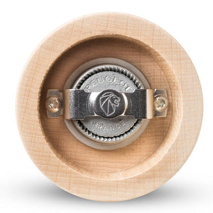 Peugeot Bistro pepermolen naturel 10 cm – blank beukenhouten handmolen voor peper in de horeca
