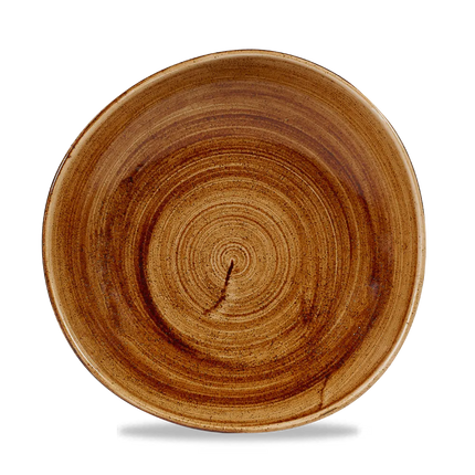 Churchill Stonecast Copper kom met structuurrand 25.5cm – gespikkeld stoneware met reactief glazuur voor hotels