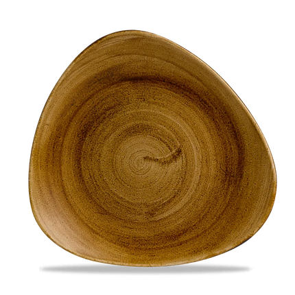 Churchill Stonecast Vintage Copper lotusvorm bord 26,5 cm – gespikkeld stoneware met reactief glazuur voor cafés