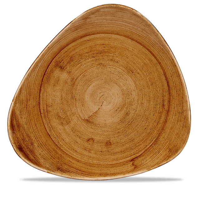 Churchill Stonecast Vintage Copper lotusvorm bord 30cm – gespikkeld stoneware met reactief glazuur voor bars