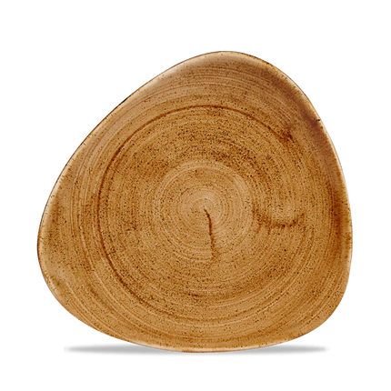 Churchill Stonecast Vintage Copper lotusvorm bord 20cm – gespikkeld stoneware met reactief glazuur voor horeca