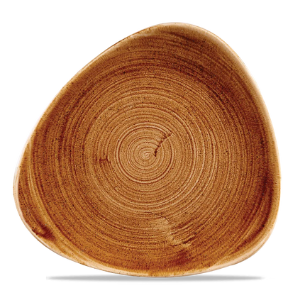 Churchill Stonecast Vintage Copper lotusvorm bord 23cm – gespikkeld stoneware met reactief glazuur voor buffetten