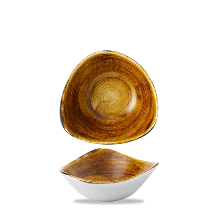 Churchill Stonecast Vintage Copper lotusvormige kom 18,5 cm – gespikkeld stoneware met reactief glazuur voor catering
