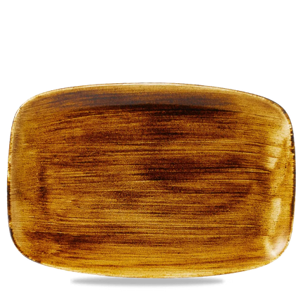 Churchill Stonecast Vintage Copper ovaal chef's bord 35,5x18,9cm – gespikkeld stoneware met reactief glazuur voor restaurants
