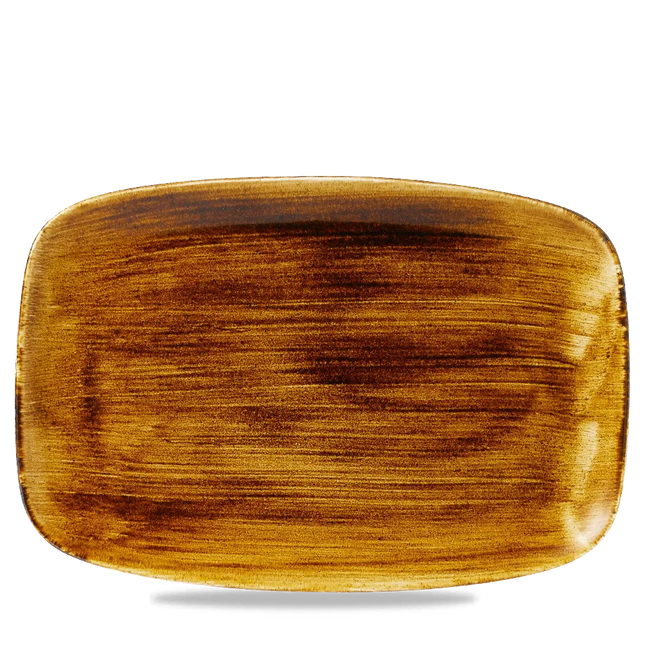 Churchill Stonecast Vintage Copper ovaal chef's bord 35,5x18,9cm – gespikkeld stoneware met reactief glazuur voor restaurants