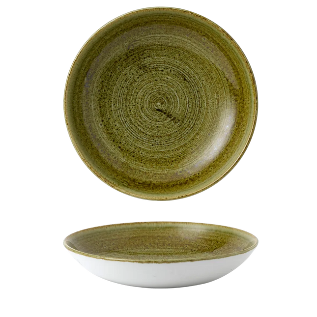 Plume Green Evolve Coupe Bowl 24.8cm 12/box