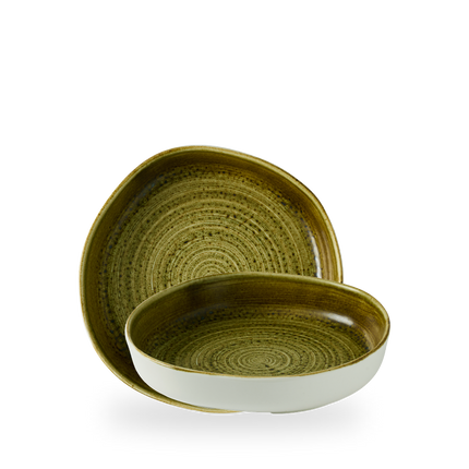 Churchill Stonecast Plume Olive organische kom met opstaande rand 23 cm