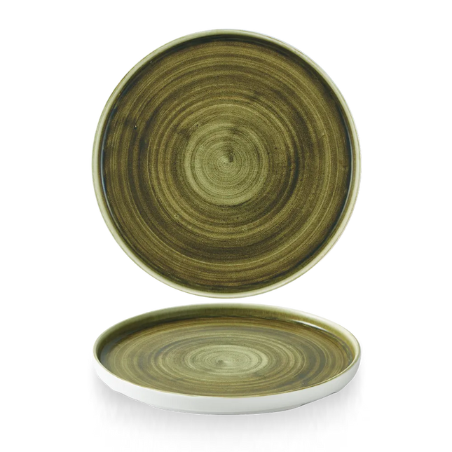 Stonecast Plume Green Walled Plate 26 cm 6/box