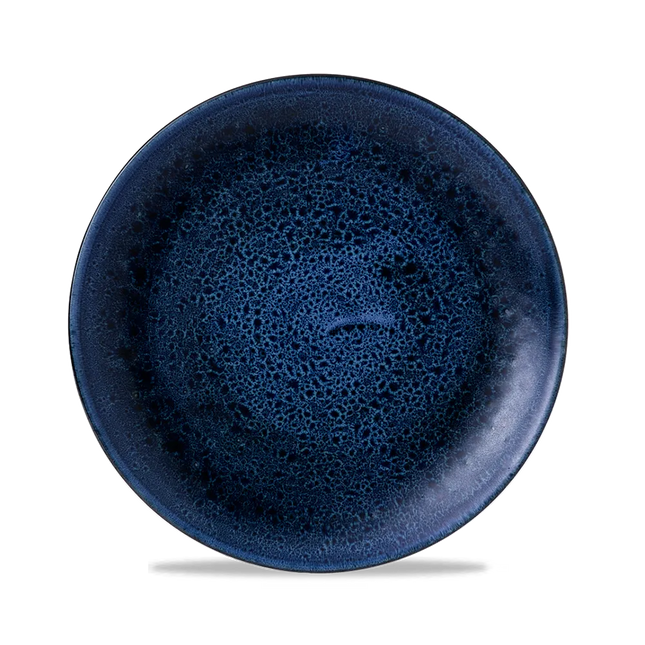 Churchill Plume Ultramarine randloos coupebord 28.8cm – porselein met gekleurde coupe-rand voor cafés