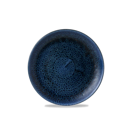 Churchill Plume Ultramarine randloos coupebord 16.5cm – porselein met gekleurde coupe-rand voor horeca