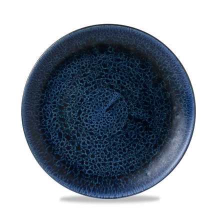 Churchill Plume Ultramarine randloos coupebord 21.7cm – porselein met gekleurde coupe-rand voor buffetten