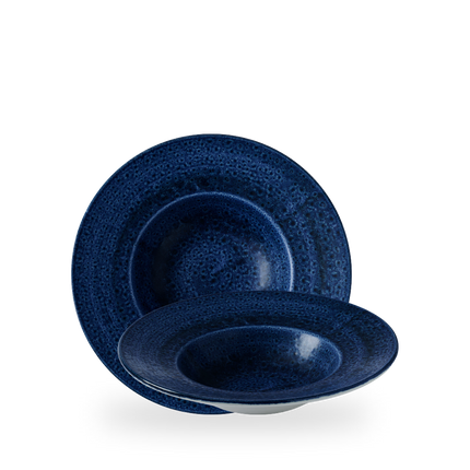 Churchill Stonecast Plume Ultramarine kom met brede rand 24 cm