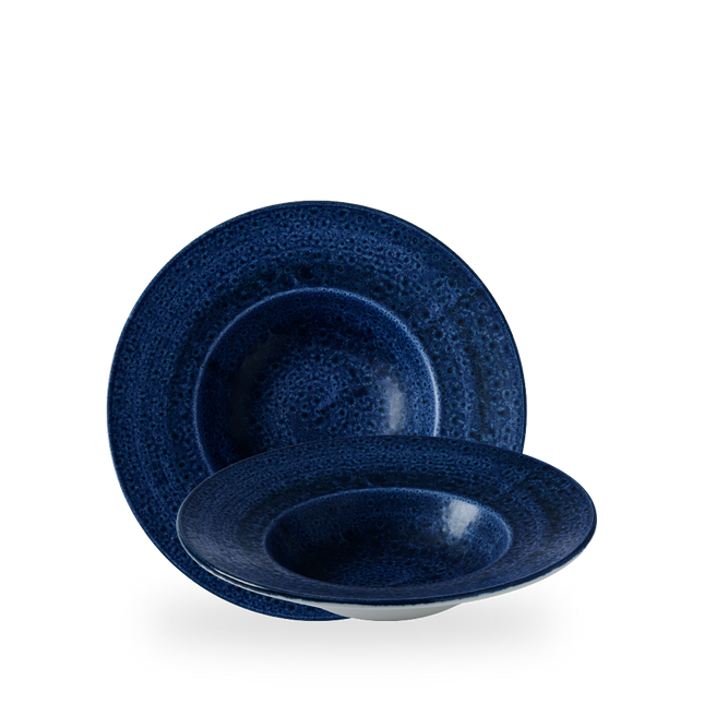Churchill Stonecast Plume Ultramarine kom met brede rand 24 cm