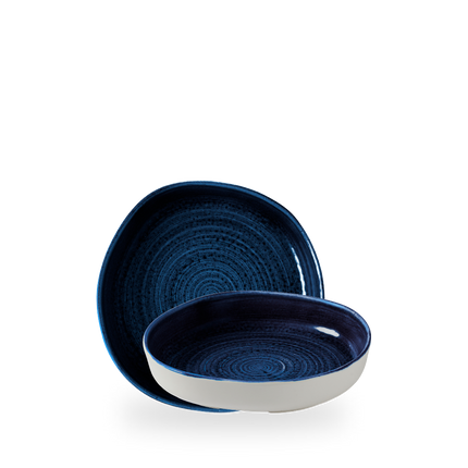 Churchill Stonecast Plume Ultramarine organische kom met opstaande rand 20 cm