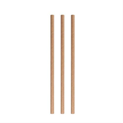 APS eco papieren rietjes beige 8 x 230 mm - duurzame rietjes voor de horeca