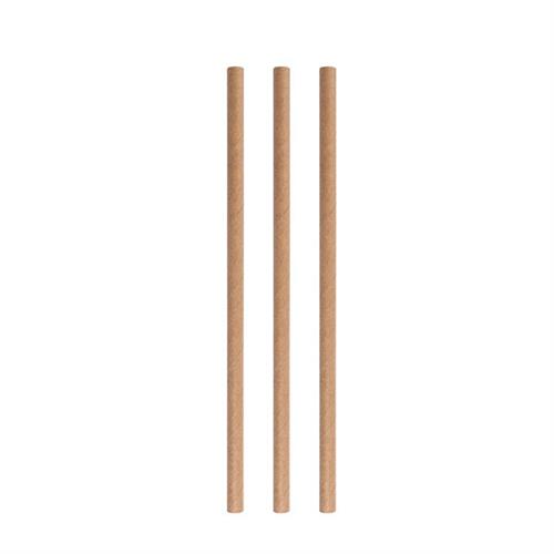 APS eco papieren rietjes beige 8 x 230 mm - duurzame rietjes voor de horeca