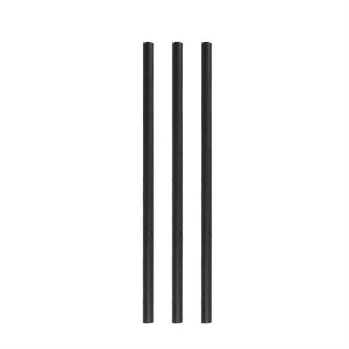 Paper straws eco black 8*230 mm