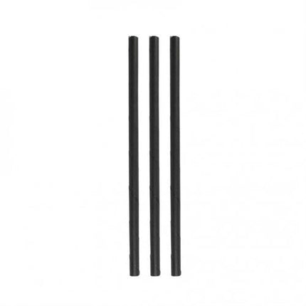 Paper straws eco black 6*150 mm
