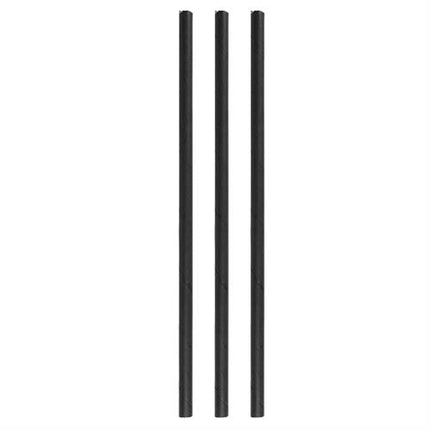 Paper straws eco black 8*250 mm